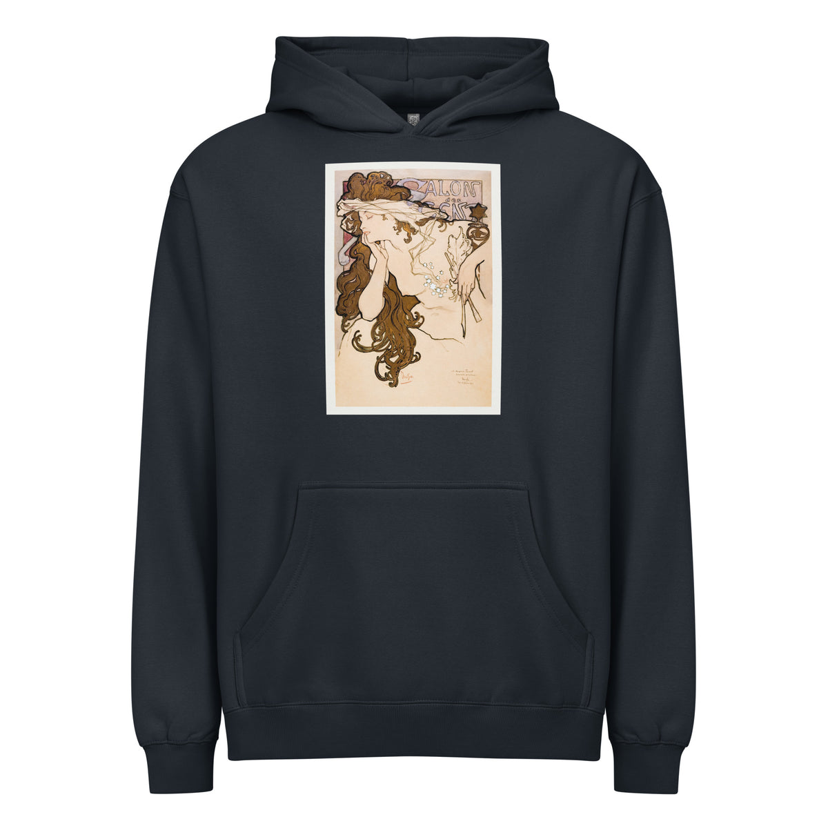 Navy Hoodie Salon Des Cent Poster Signature