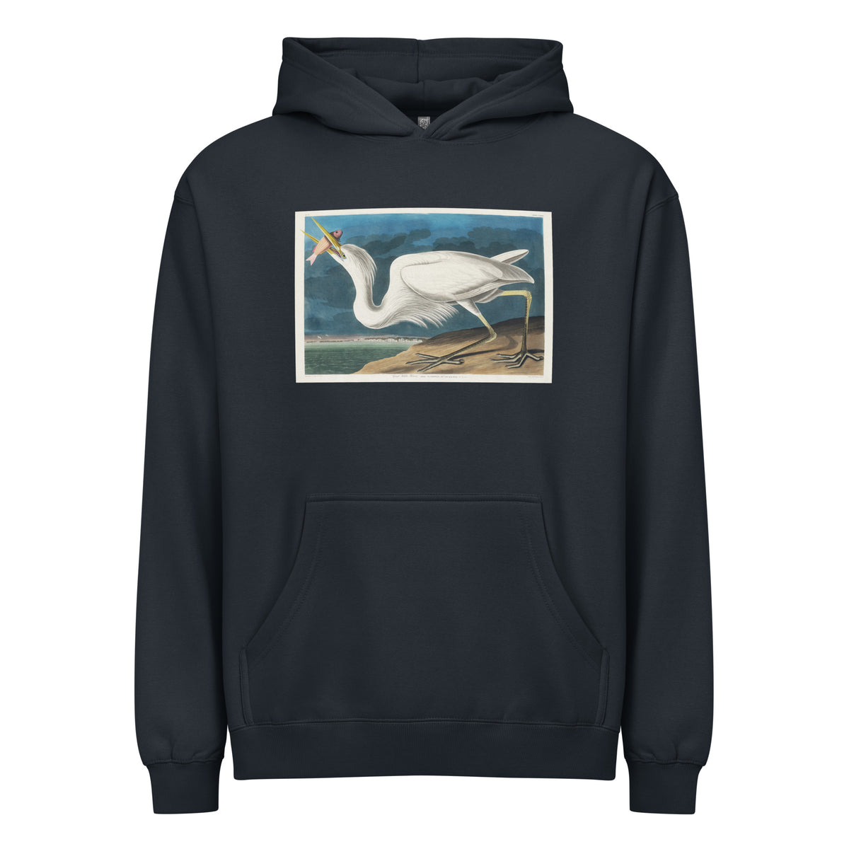 Navy Hoodie Great White Heron Signature