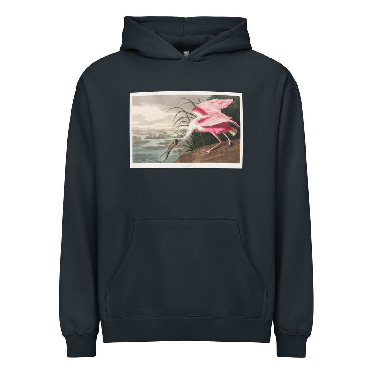 Navy Hoodie Roseate Spoonbill Signature