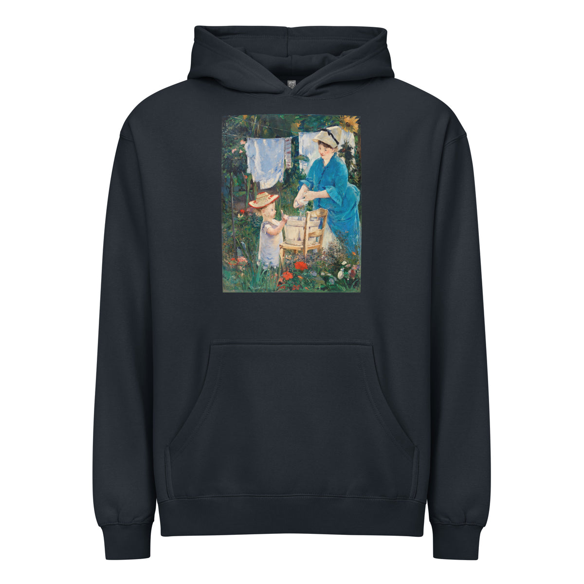 Navy Hoodie Laundry Le Linge Painting In High Resolution Signature