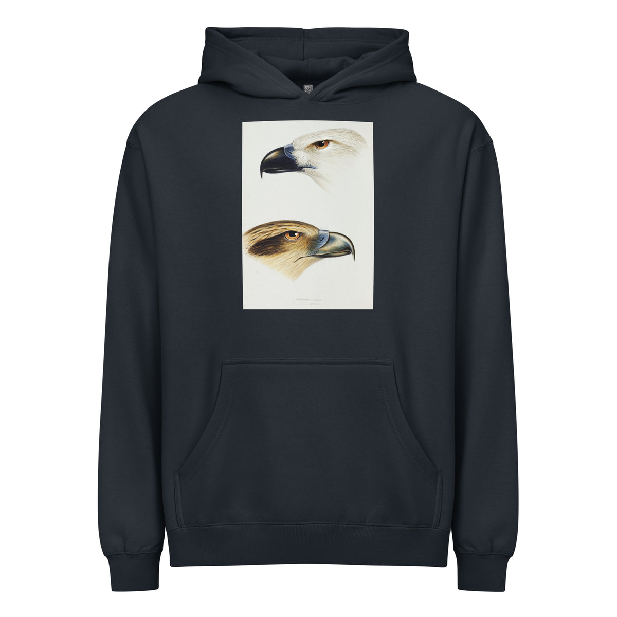 Navy Hoodie 1 White-Bellied Sea Eagle Haliaeetus Leucogaster 2 Whistling Kite Haliastur Sphenurus Illustrated Signature