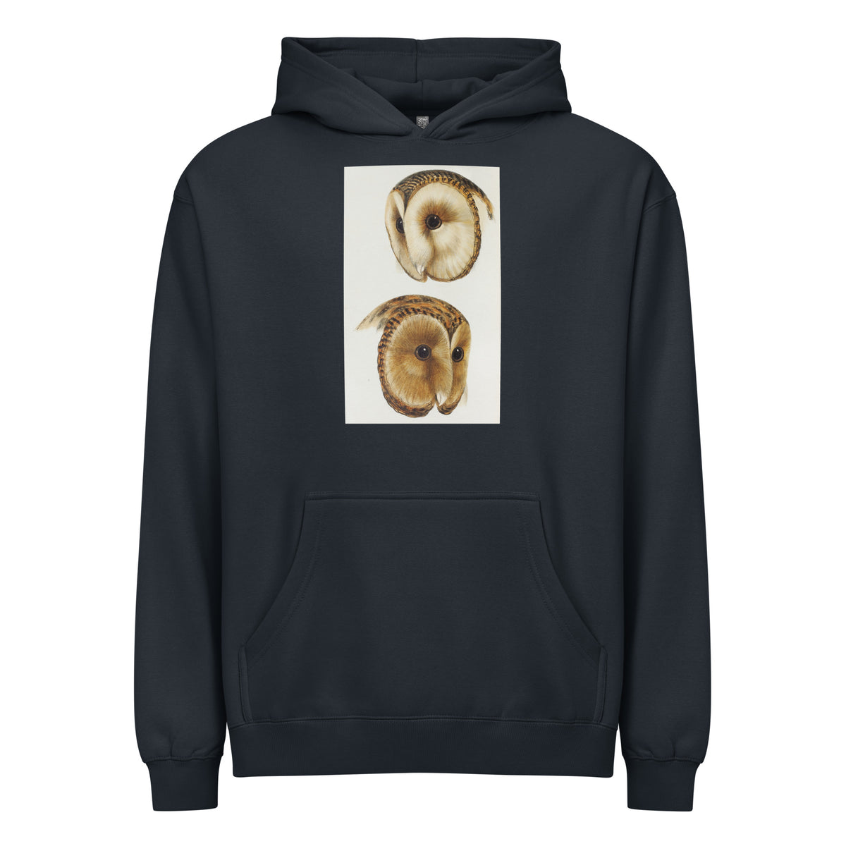 Navy Hoodie 1 Masked Barn Owl Strix Personata 2 Tasmanian Masked Owl Strix Castanops Illustrated Signature