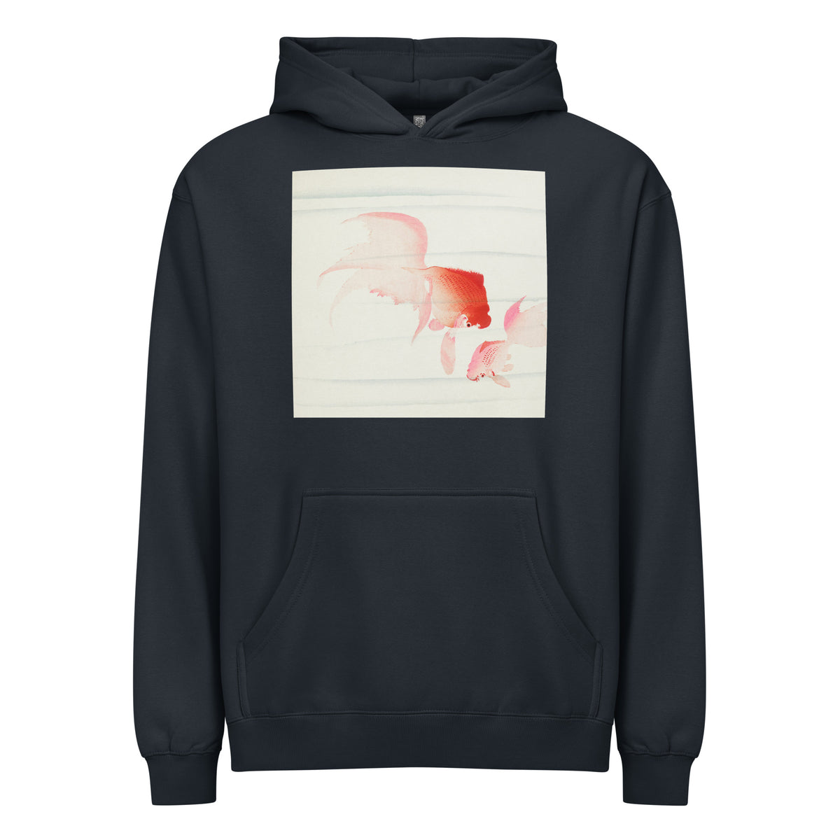 Navy Hoodie Gold Fish - Ohara Koson 1900 Signature