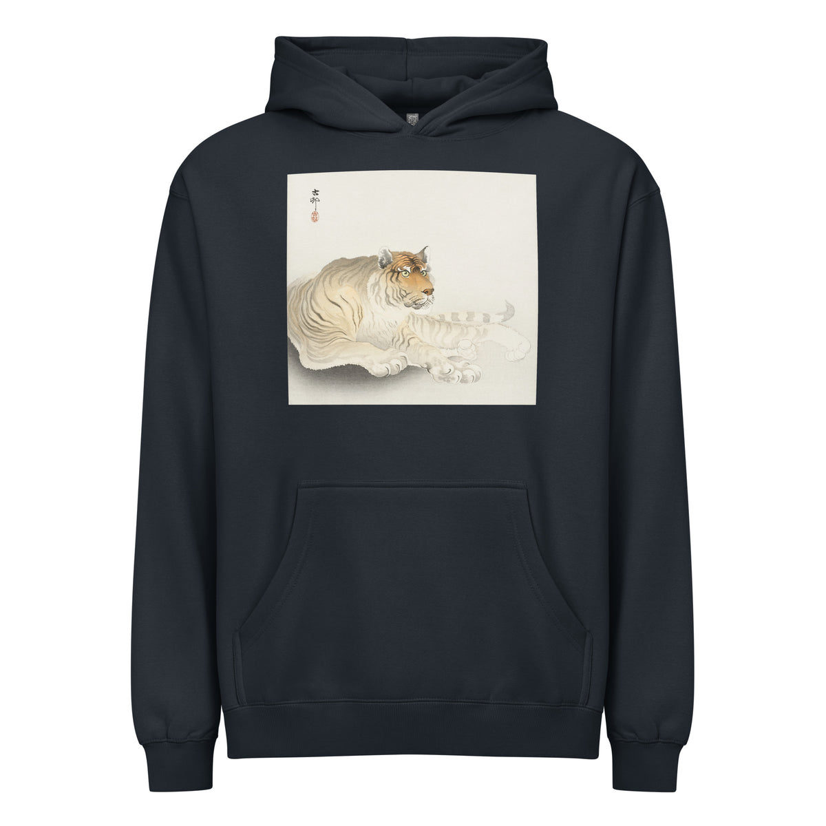 Navy Hoodie Tiger - Ohara Koson 1900 Signature