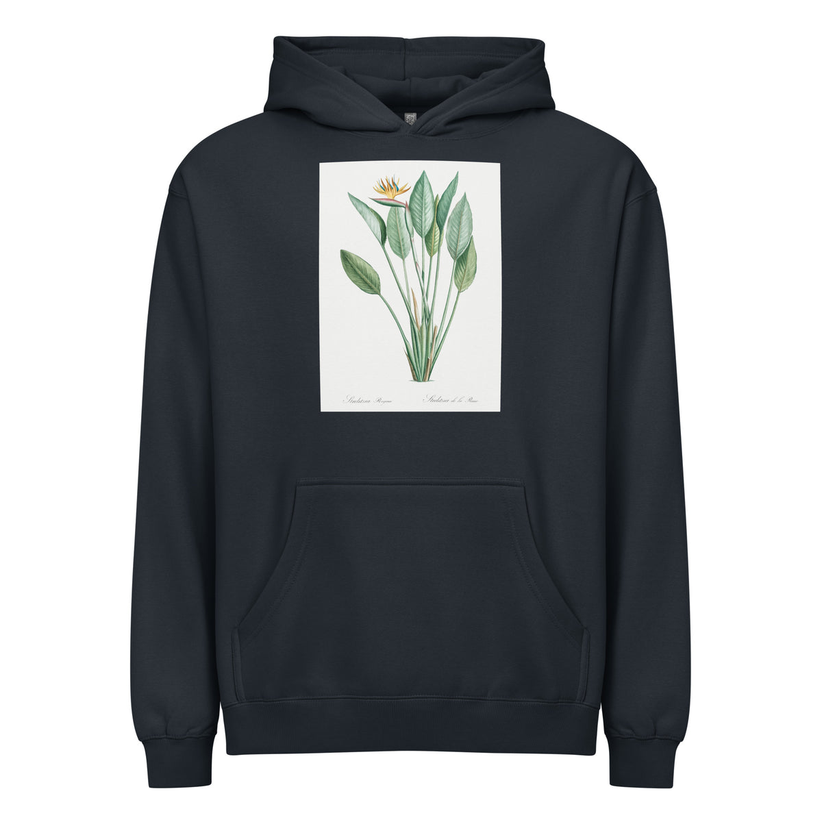 Navy Hoodie Bird Of Paradise Illustration II Signature