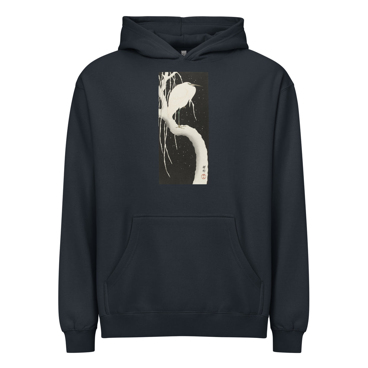 Navy Hoodie Heron In Snow Signature