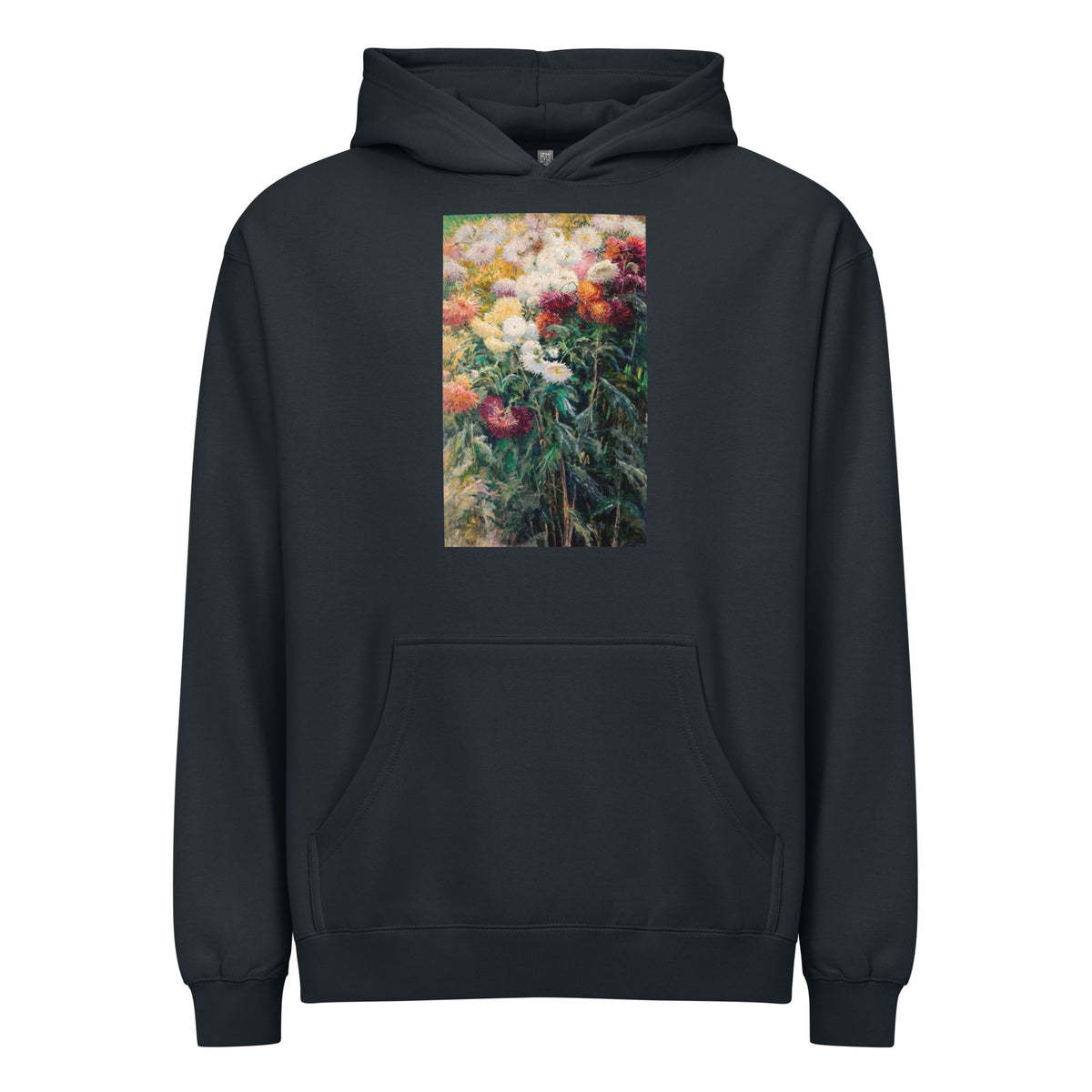 Navy Hoodie Chrysanthemums In The Garden At Petit Gennevilliers Painting In High Resolution Signature