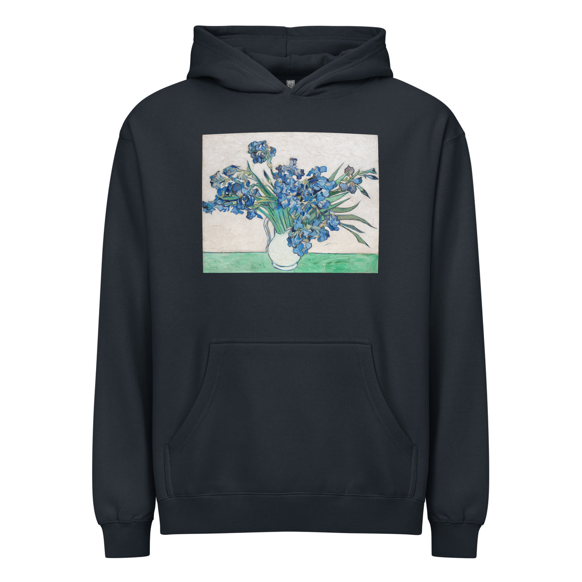 Navy Hoodie Vincent Van Gogh S Irises Signature