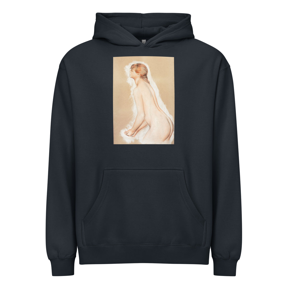 Navy Hoodie Splashing Figure Study For The Large Bathers Signature