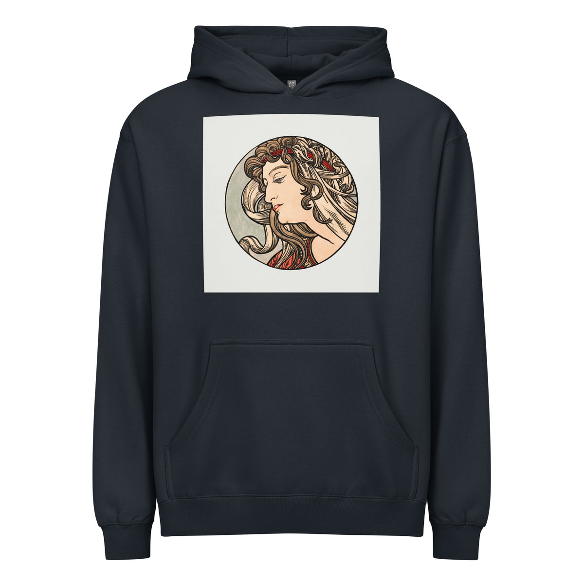 Navy Hoodie Stained Glass Fouquet Mucha V Signature