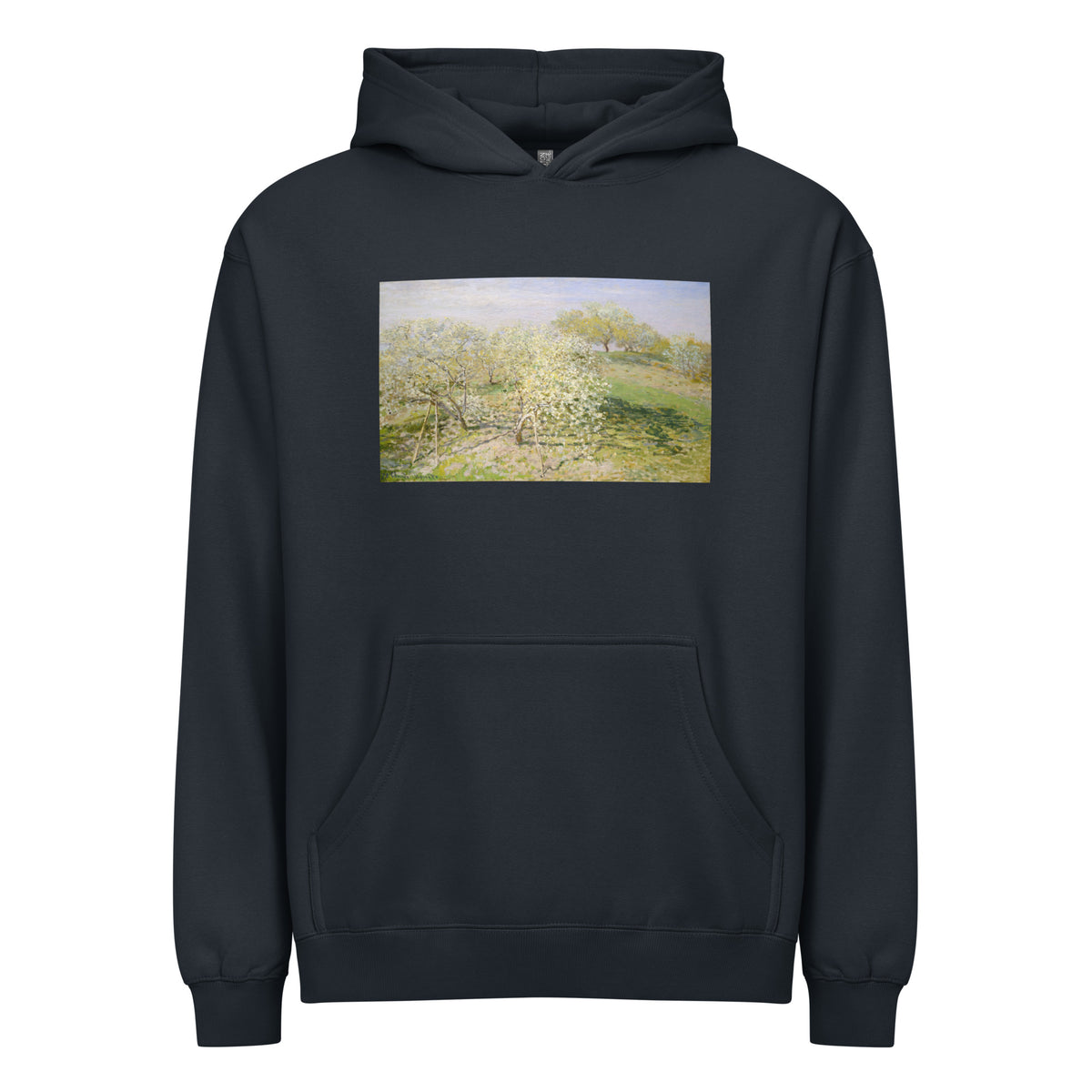 Navy Hoodie Spring Fruit Trees In Bloom Signature
