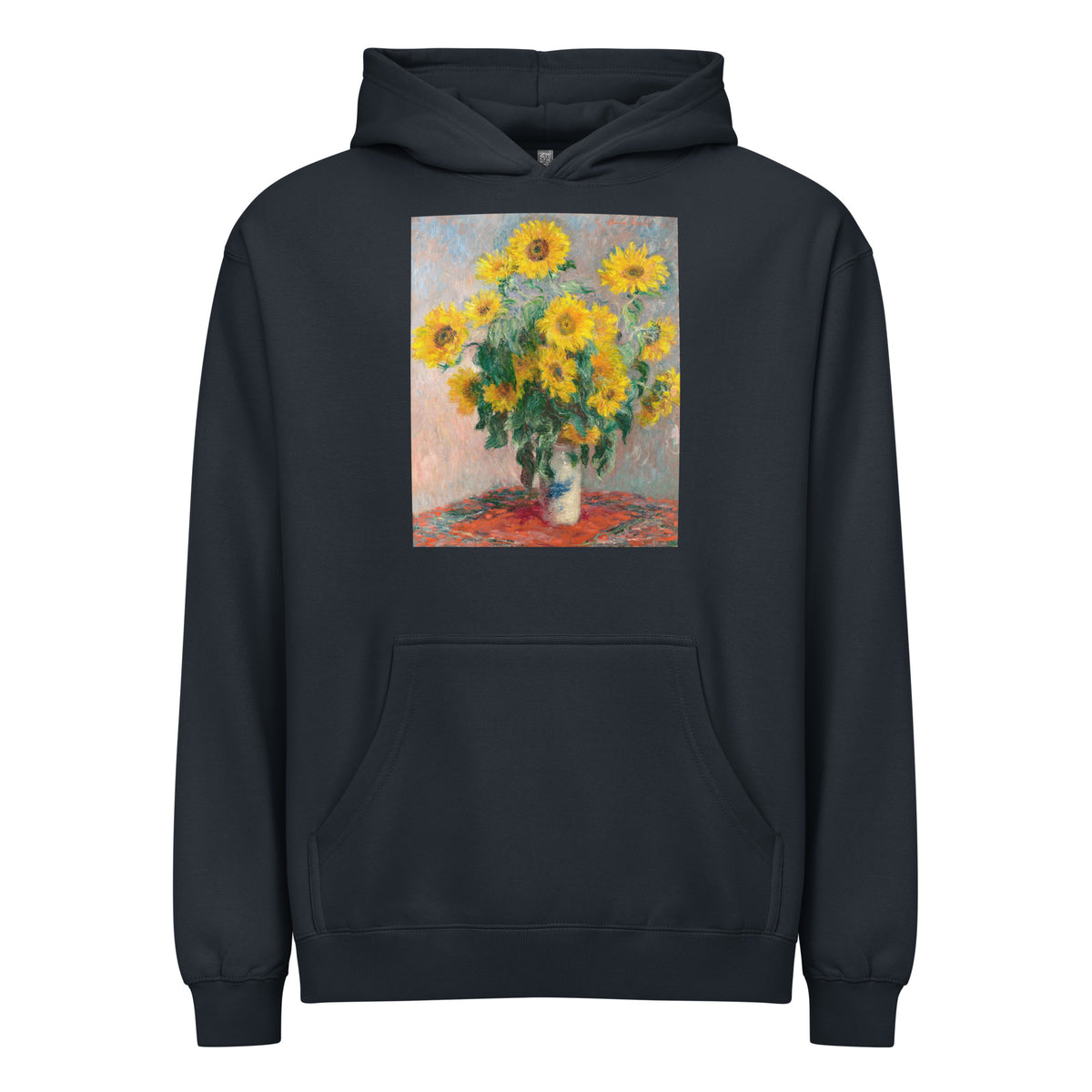 Navy Hoodie Bouquet Of Sunflowers Signature