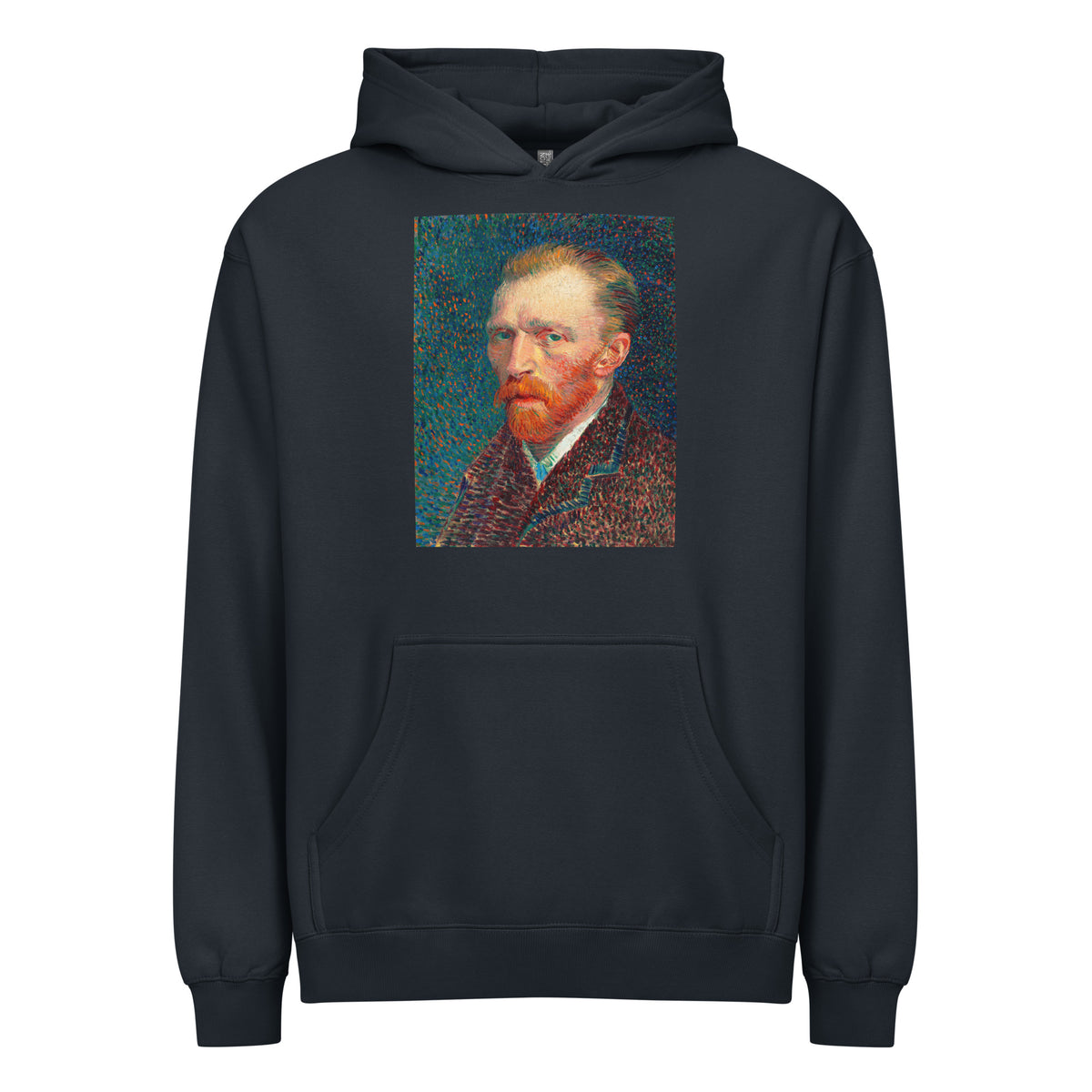 Navy Hoodie Vincent Van Gogh S Self-Portrait Famous Artworks Signature