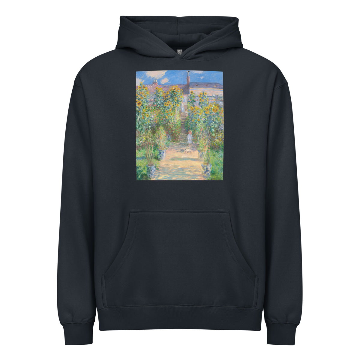 Navy Hoodie The Artist S Garden At Vetheuil Signature