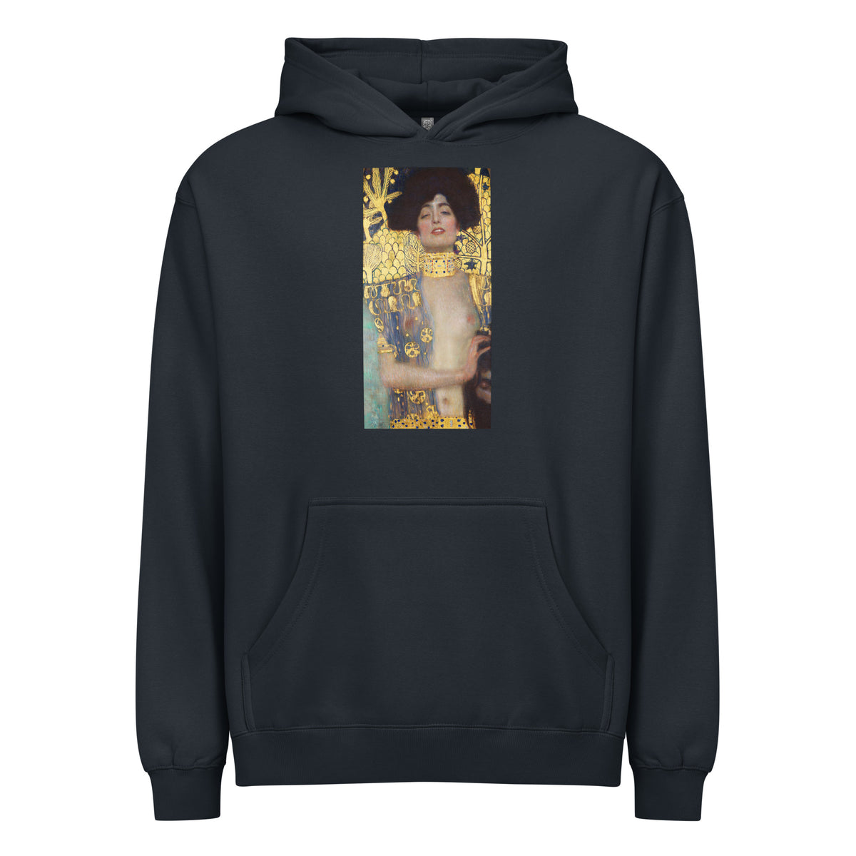 Navy Hoodie Gustav Klimt Judith And The Head Of Holofernes Famous Painting Signature