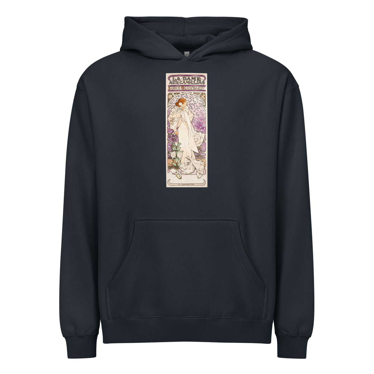 Navy Hoodie La Dame Aux Camelias Sarah Bernhardt Signature