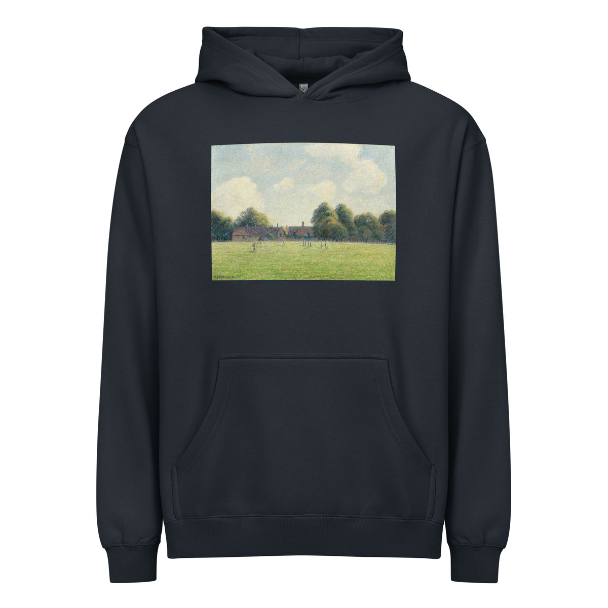 Navy Hoodie Hampton Court Green Signature