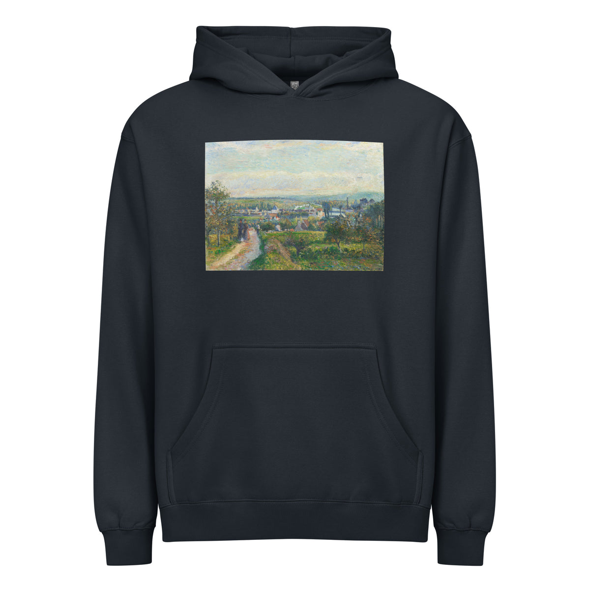 Navy Hoodie View Of Saint-Ouen-L Aumone Signature