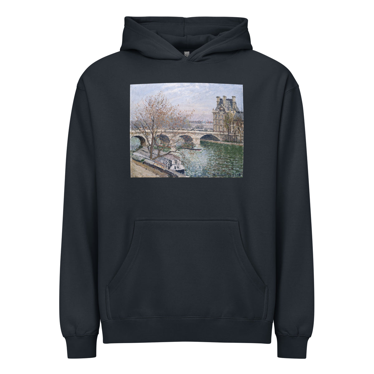 Navy Hoodie The Pont Royal And The Pavillon De Flore Signature