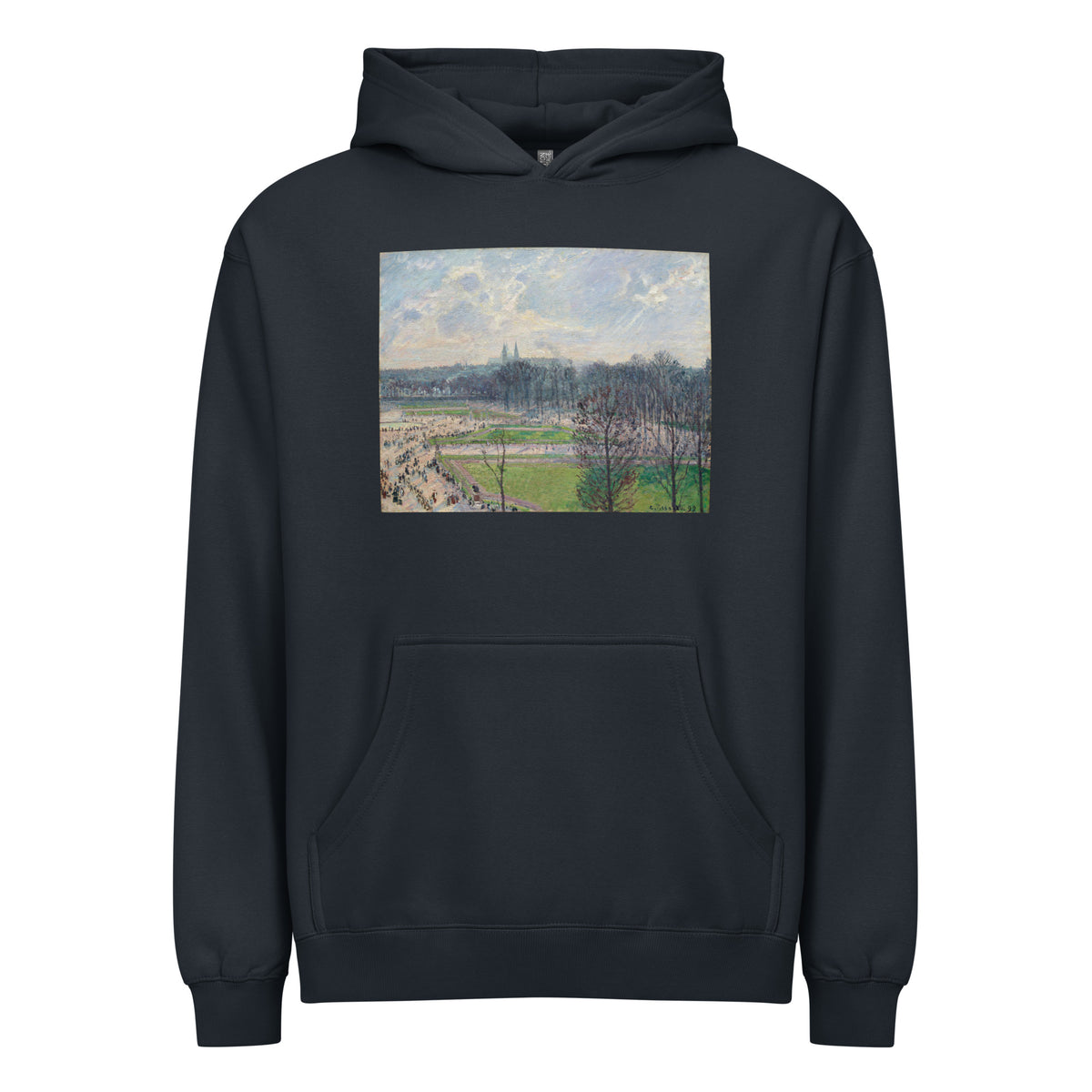 Navy Hoodie The Garden Of The Tuileries On A Winter Afternoon Signature