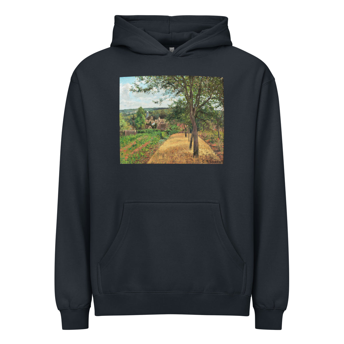 Navy Hoodie Orchards At Louveciennes Painting In High Resolution Signature