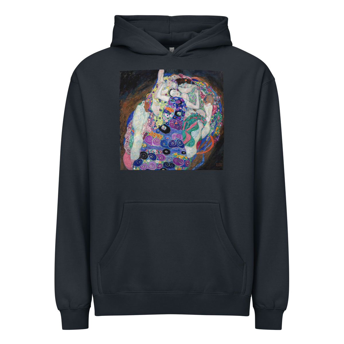 Navy Hoodie Gustav Klimt The Virgin Famous Painting Signature
