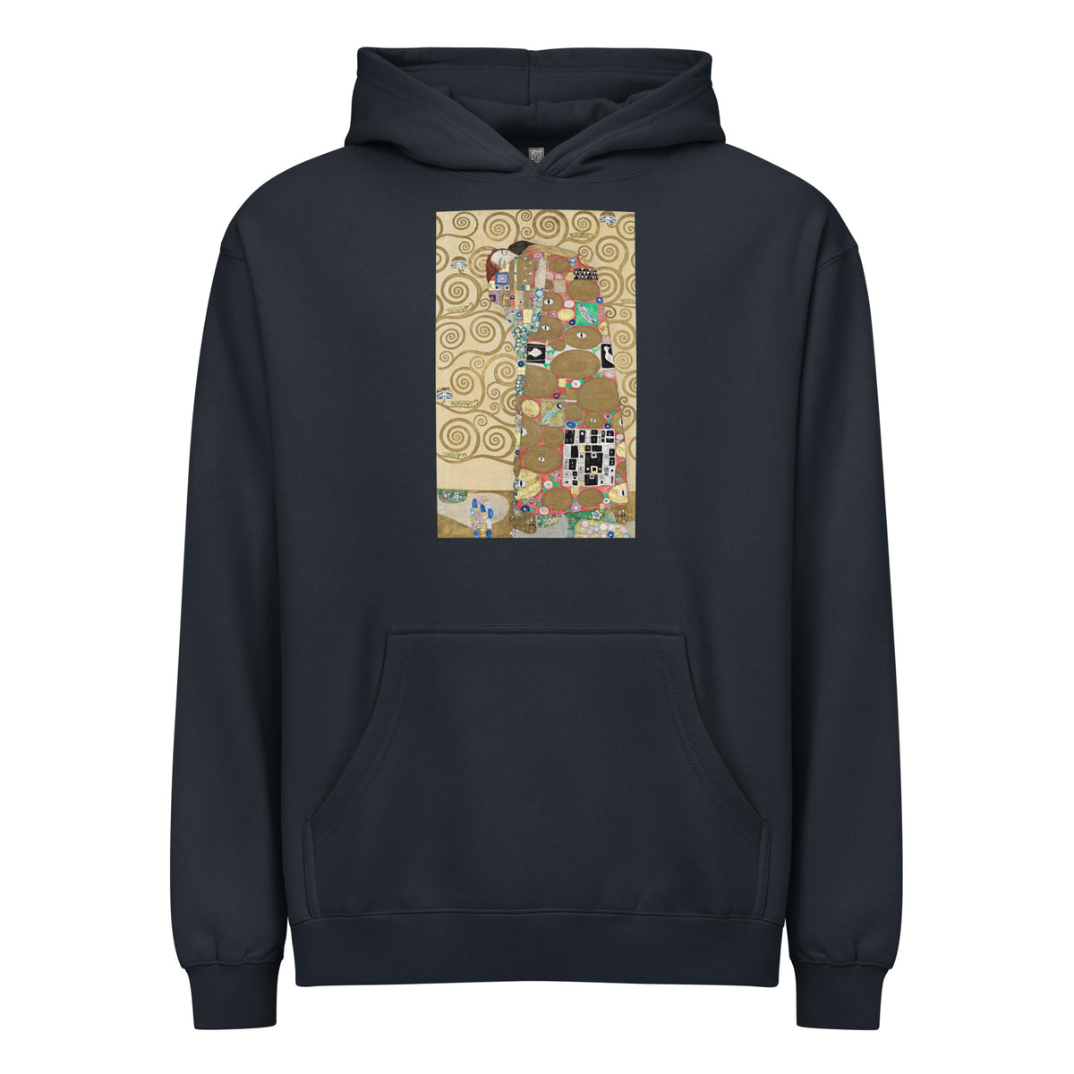 Navy Hoodie Gustav Klimt Fulfillment Famous Painting Signature