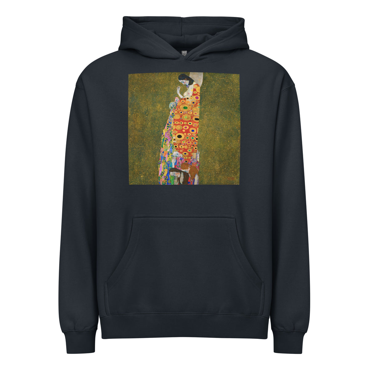 Navy Hoodie Gustav Klimt Hope II Famous Painting Signature