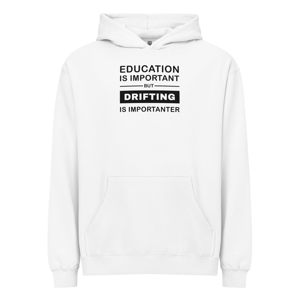White Hoodie Drifting Is Importanter Signature