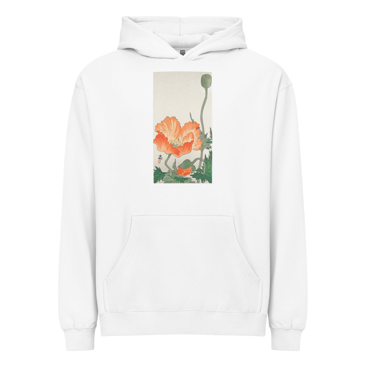 White Hoodie Birds And Plants - Ohara Koson 1900 Signature
