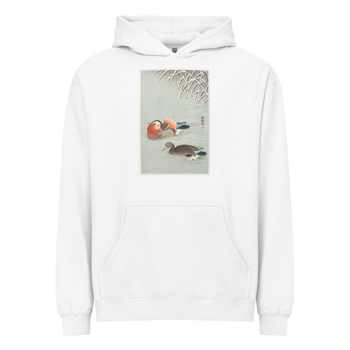 White Hoodie Mandarin Ducks - Ohara Koson 1925 Signature