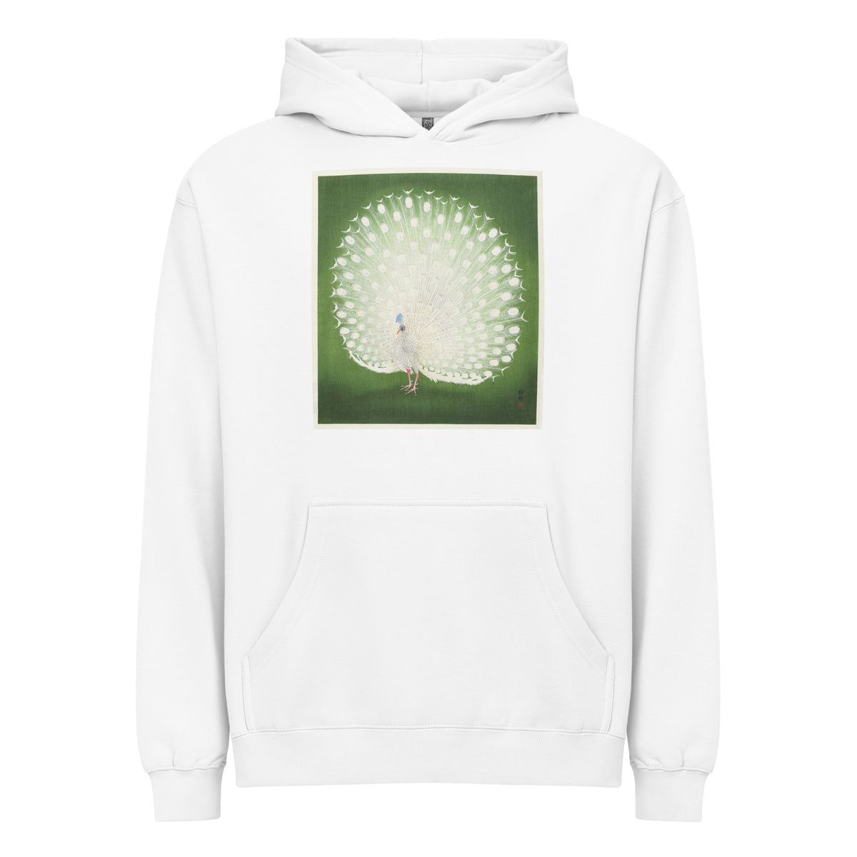 White Hoodie Peacock - Ohara Koson 1925 Signature