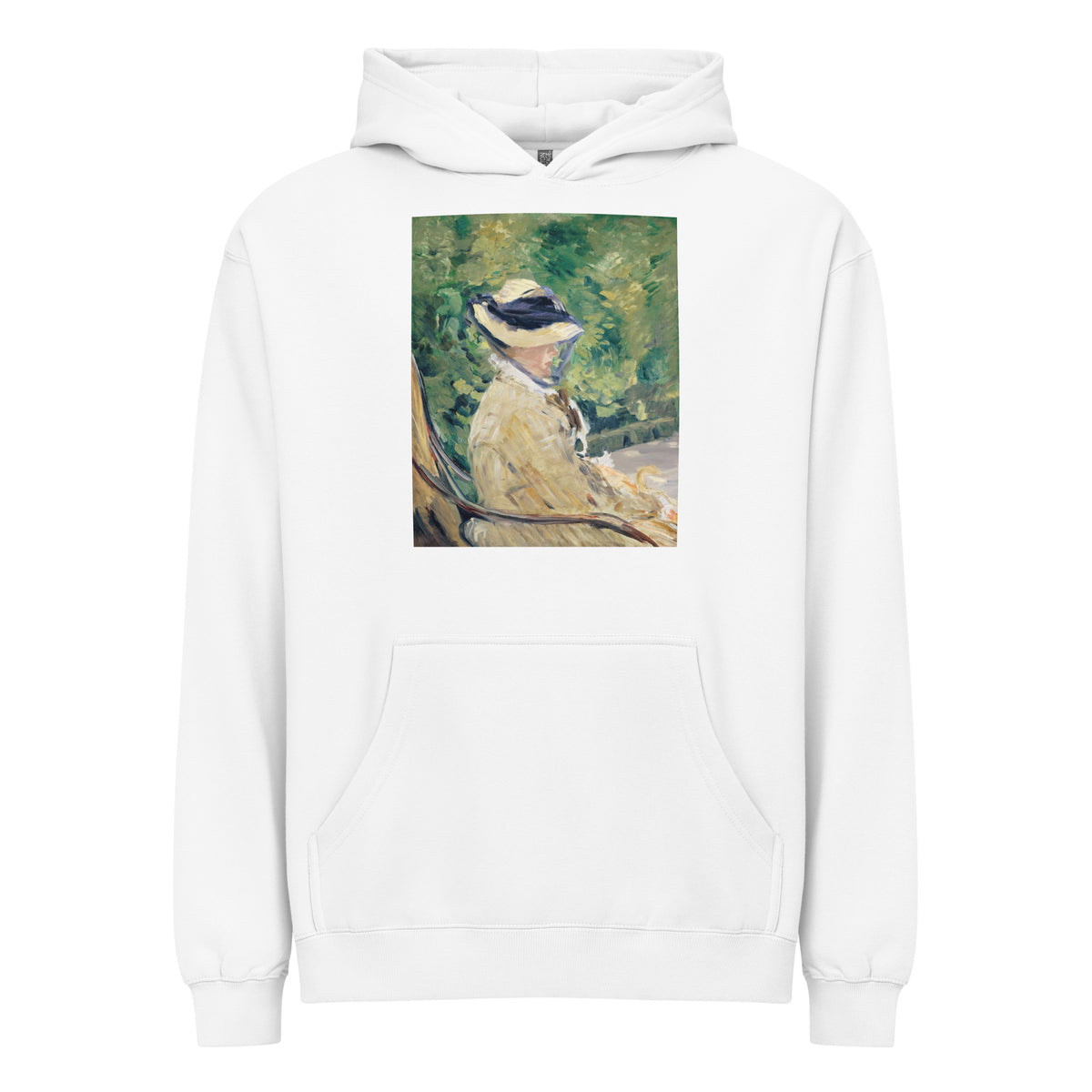 White Hoodie Madame Manet Suzanne Leenhoff 1830 1906 At Bellevue Painting In High Resolution Signature