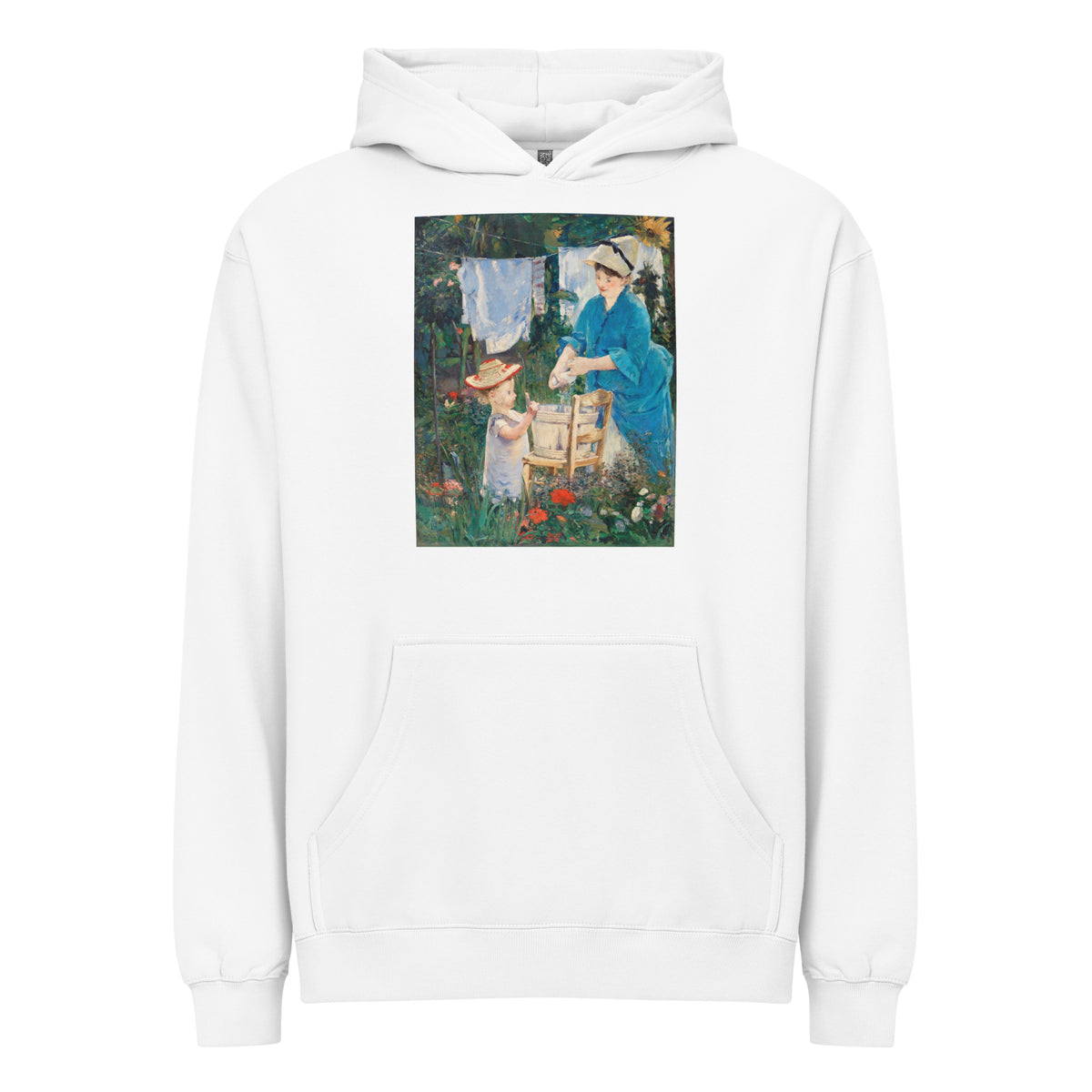 White Hoodie Laundry Le Linge Painting In High Resolution Signature