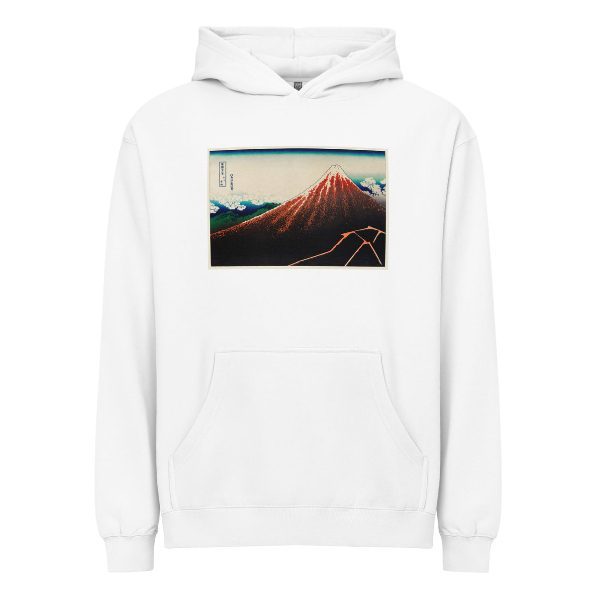 White Hoodie Sanka Hakuu - Katsushika Hokusai 1760 Signature