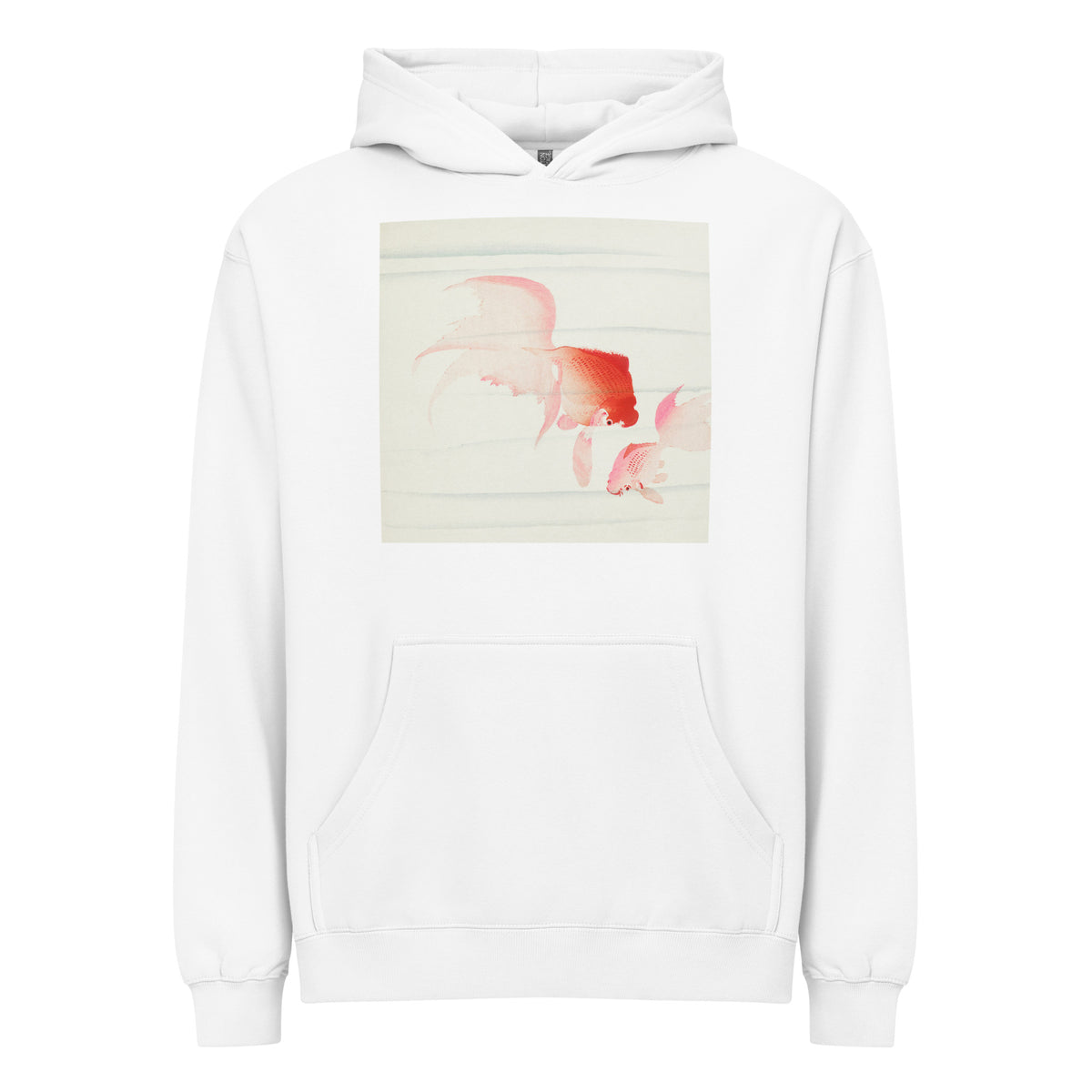 White Hoodie Gold Fish - Ohara Koson 1900 Signature