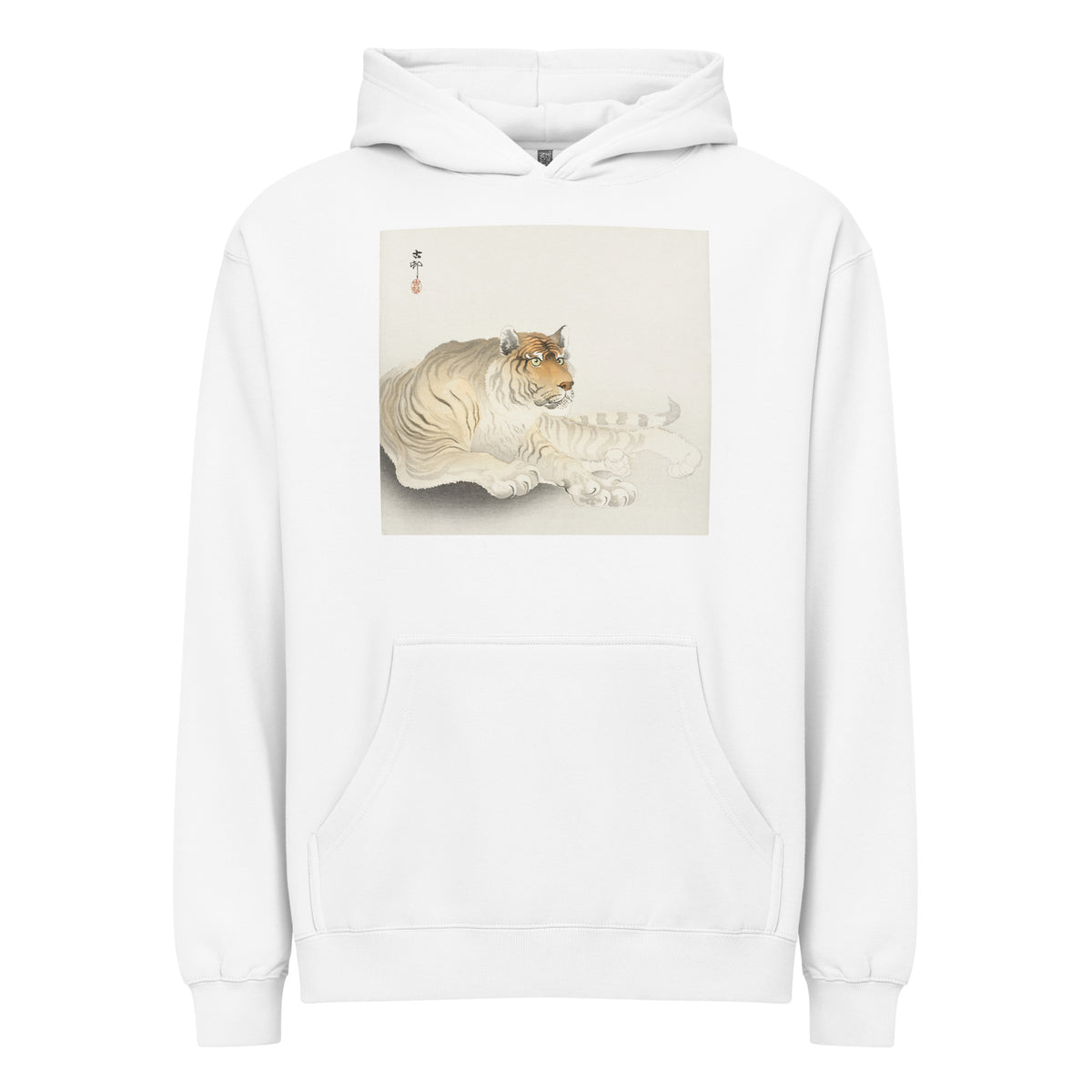 White Hoodie Tiger - Ohara Koson 1900 Signature