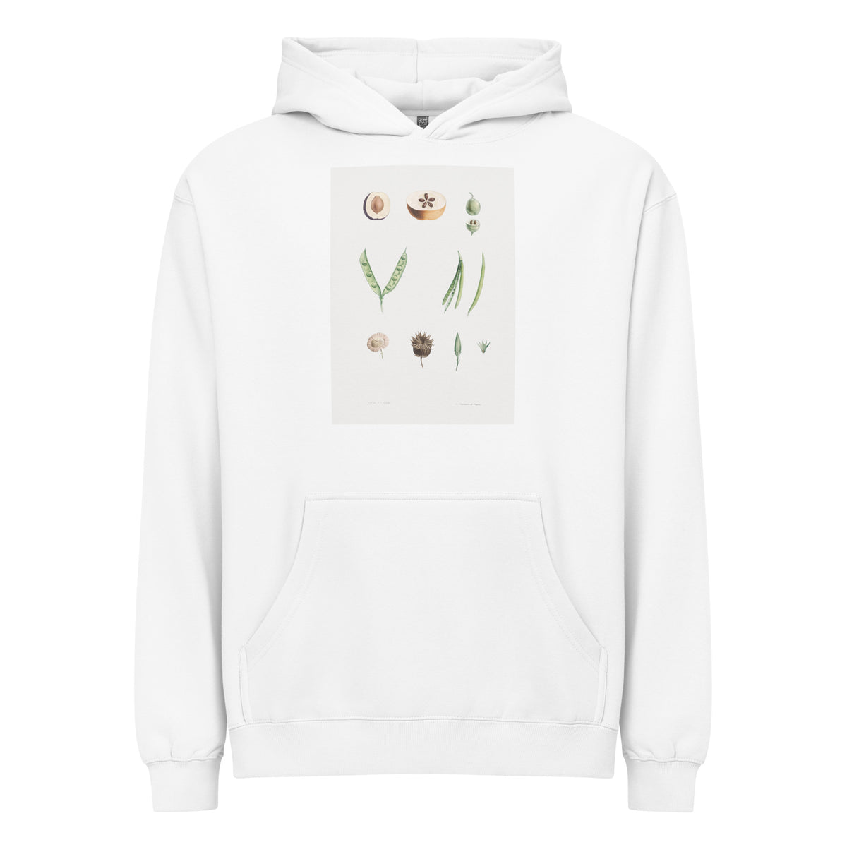 White Hoodie Plants Part - Pierre-Joseph Redoute 1759 Signature