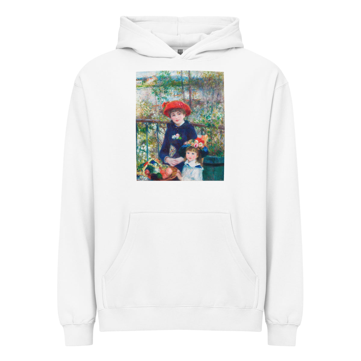 White Hoodie Two Sisters On The Terrace Signature
