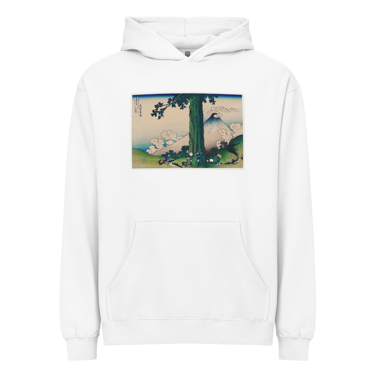 White Hoodie Mishima Pass In Kai Province - Katsushika Hokusai 1760 Signature