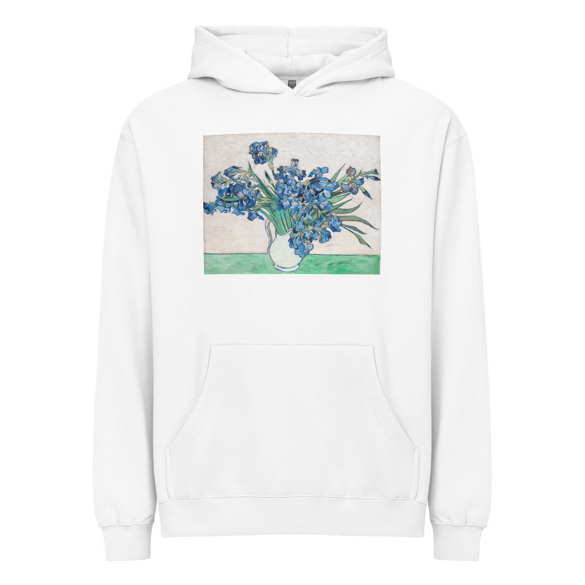 White Hoodie Vincent Van Gogh S Irises Signature