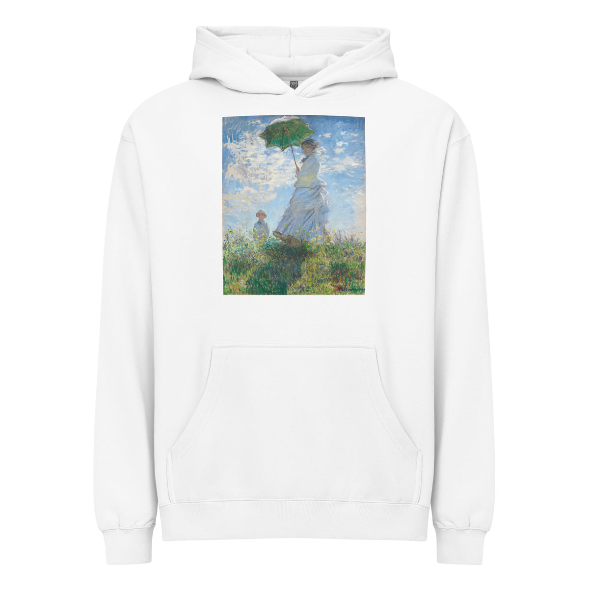 White Hoodie Claude Monet S Madame Monet And Her Son Woman With A Parasol Famous Painting Signature