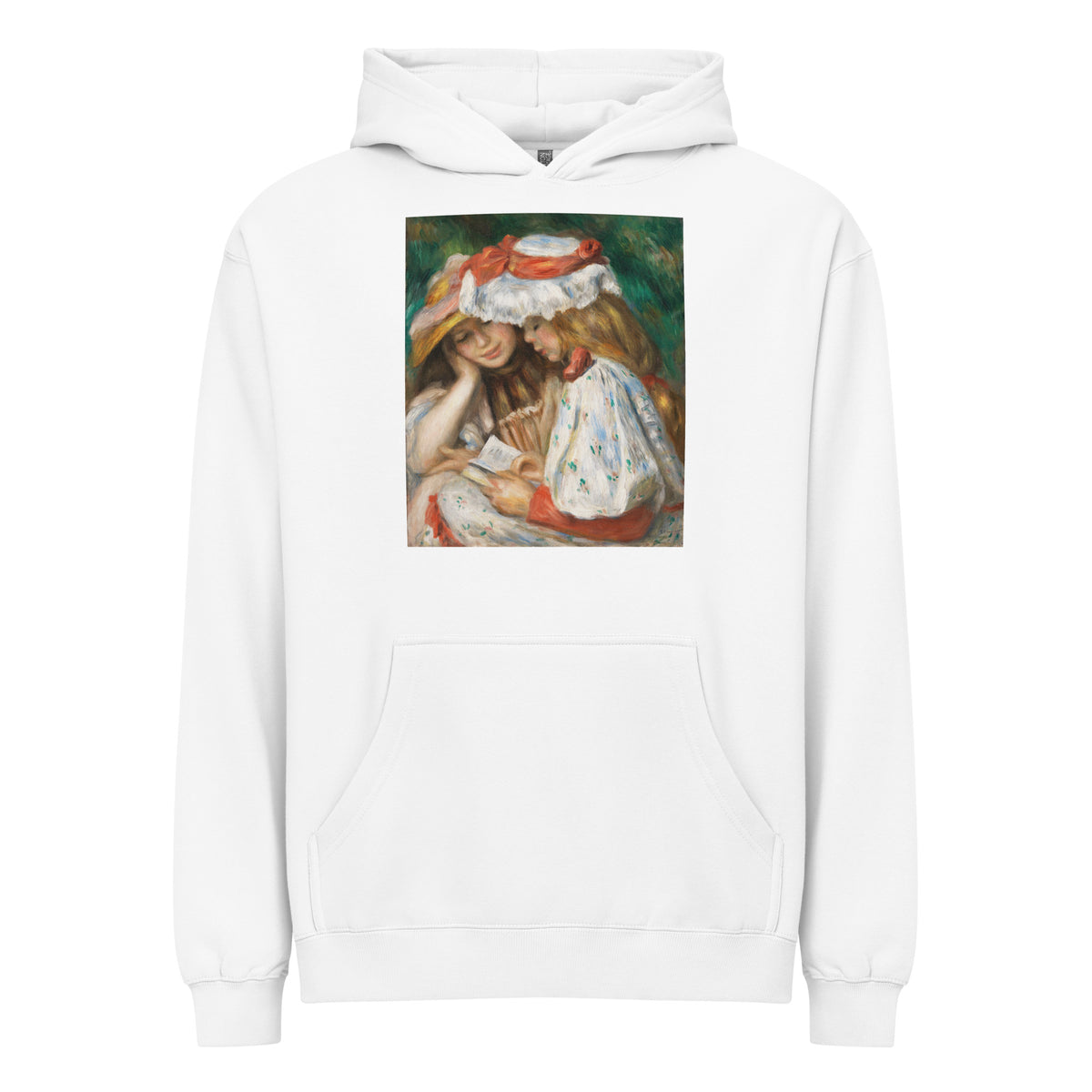 White Hoodie Two Girls Reading C 1890 1891 Signature