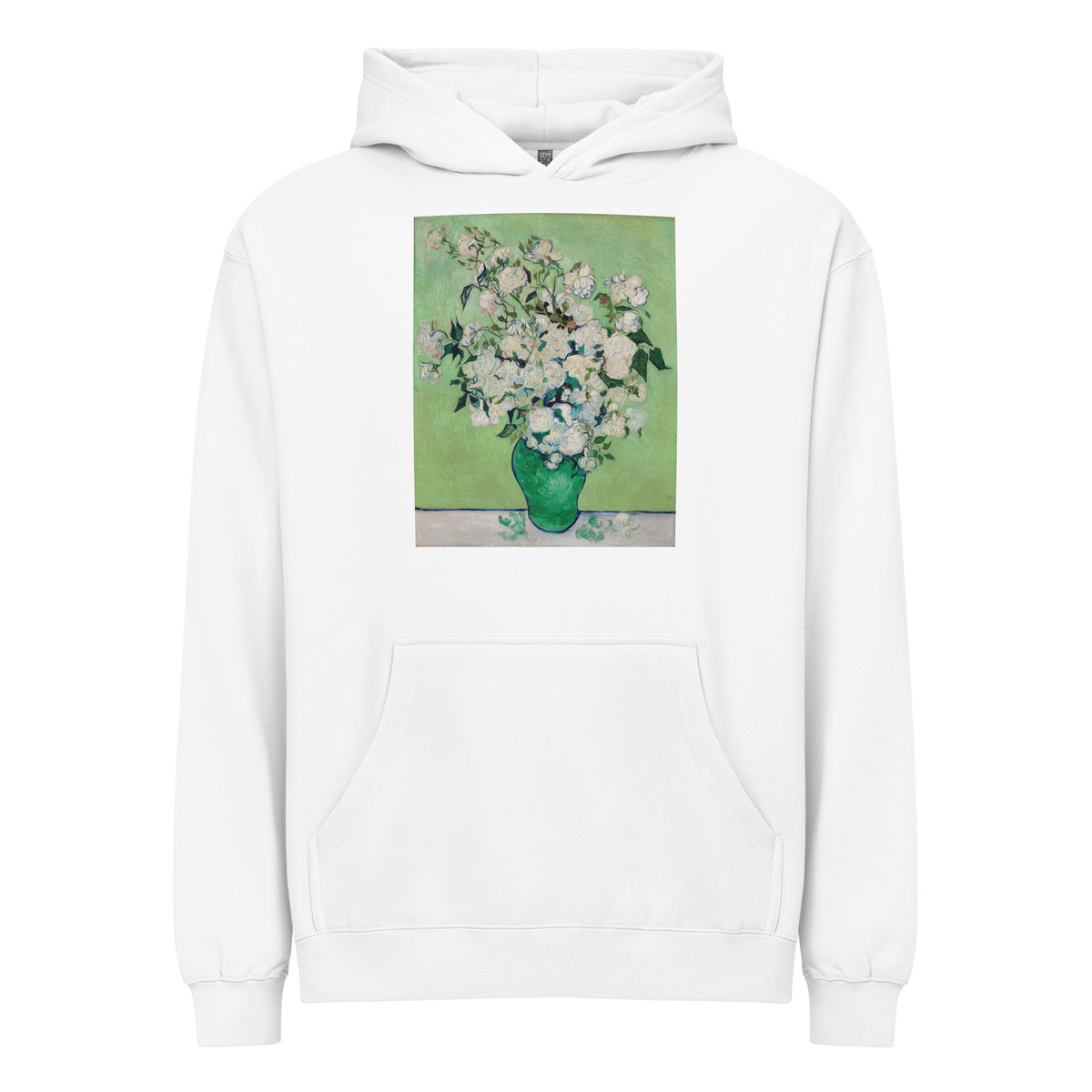 White Hoodie Roses Van Gogh Met Signature