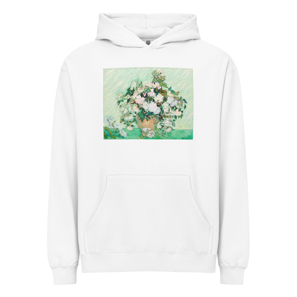 White Hoodie Roses Van Gogh Nga Signature