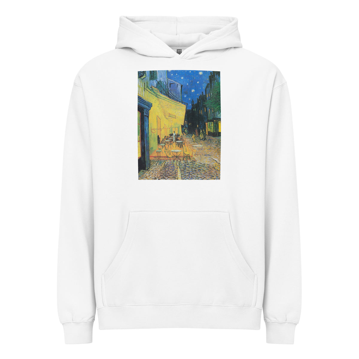 White Hoodie Vincent Van Gogh S Cafe Terrace At Night Famous Painting Signature