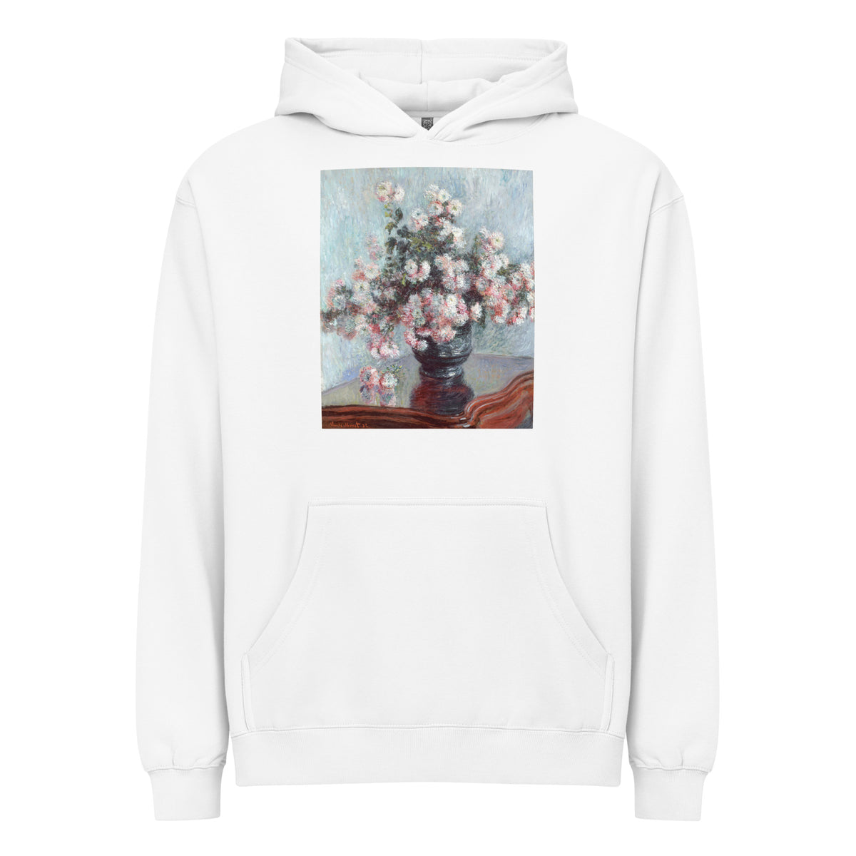 White Hoodie Chrysanthemums Signature