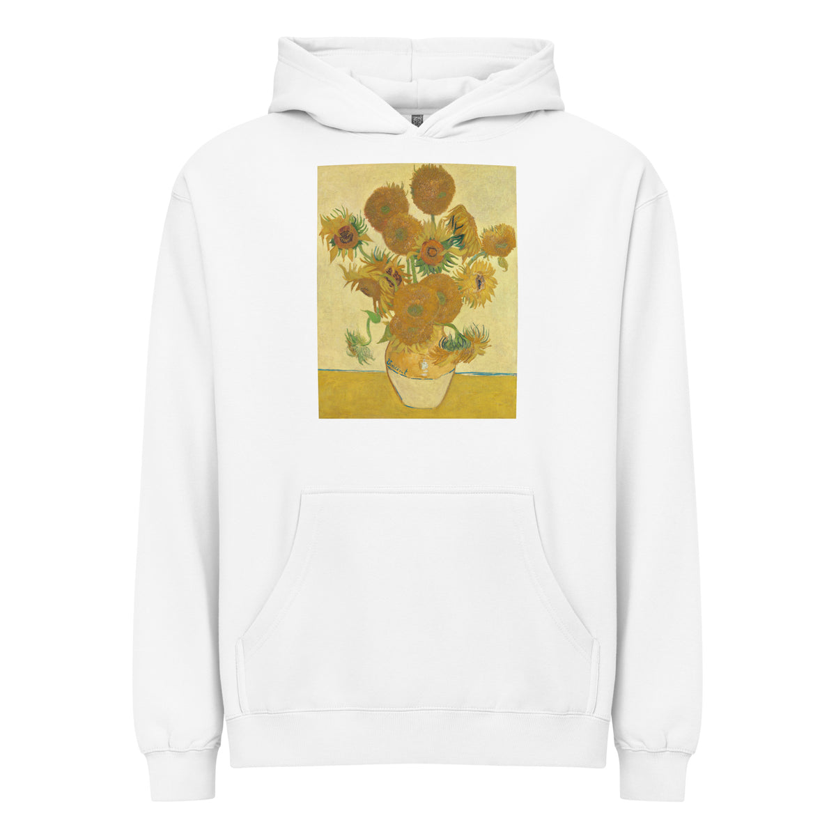 White Hoodie Vincent Van Gogh S Sunflowers Famous Still Life Painting Signature