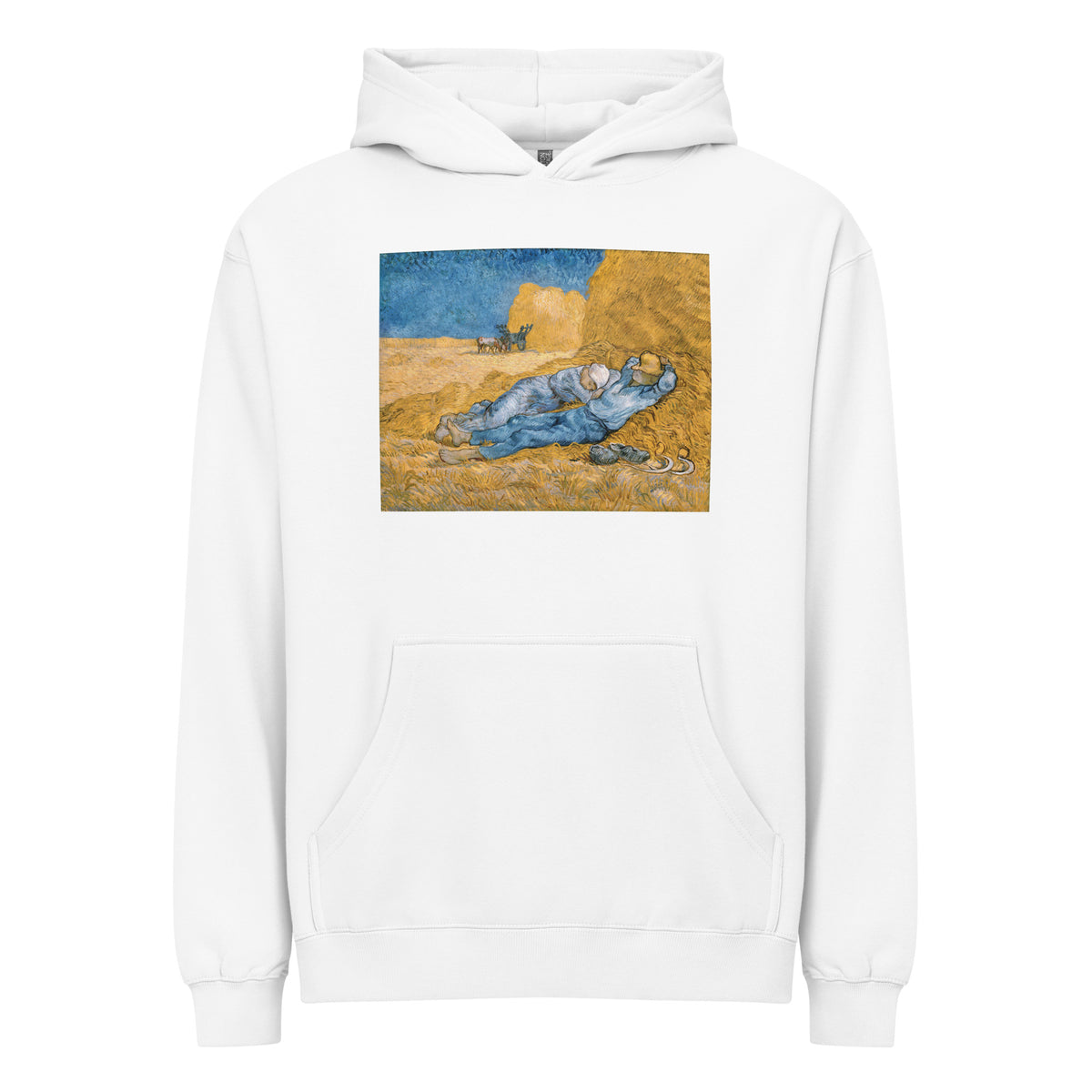 White Hoodie Vincent Van Gogh S The Siesta Famous Painting Signature