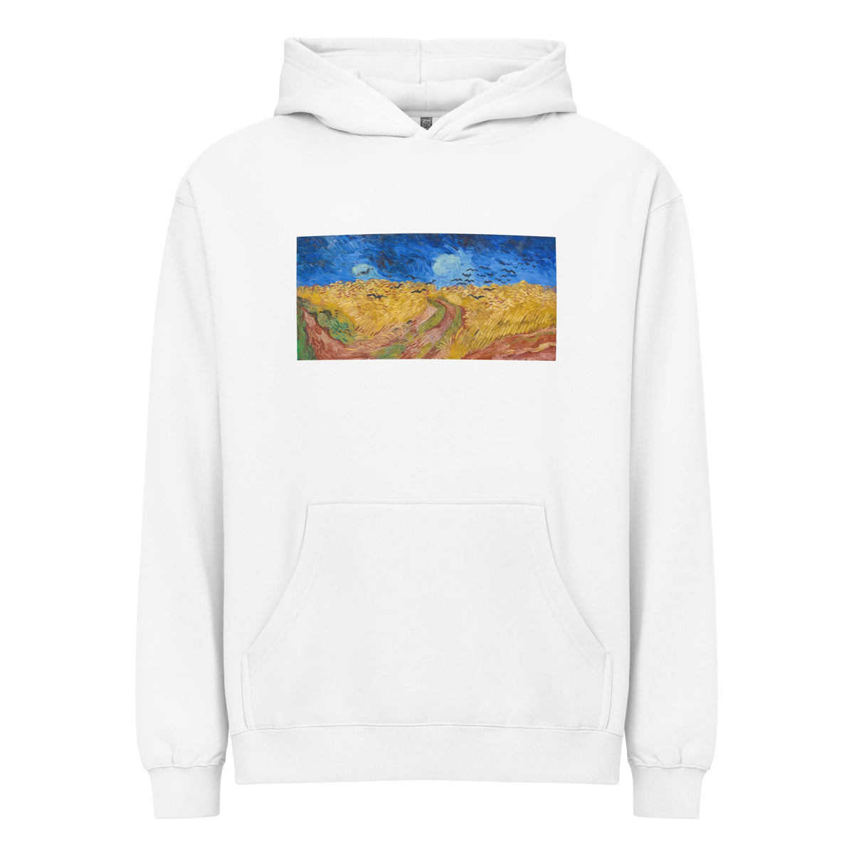 White Hoodie Vincent Van Gogh S Wheatfield With Crows Famous Landscape Painting Signature